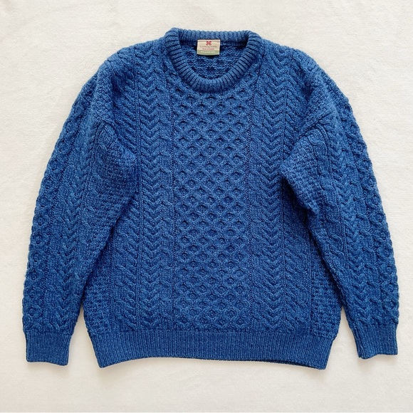 Carriagdonn Other - Carraigdonn Merino Wool Irish Crewneck Aran Fisherman’s Cable Knit Sweater
